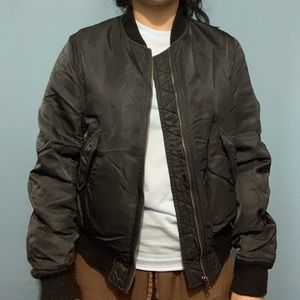 black bomber jacket